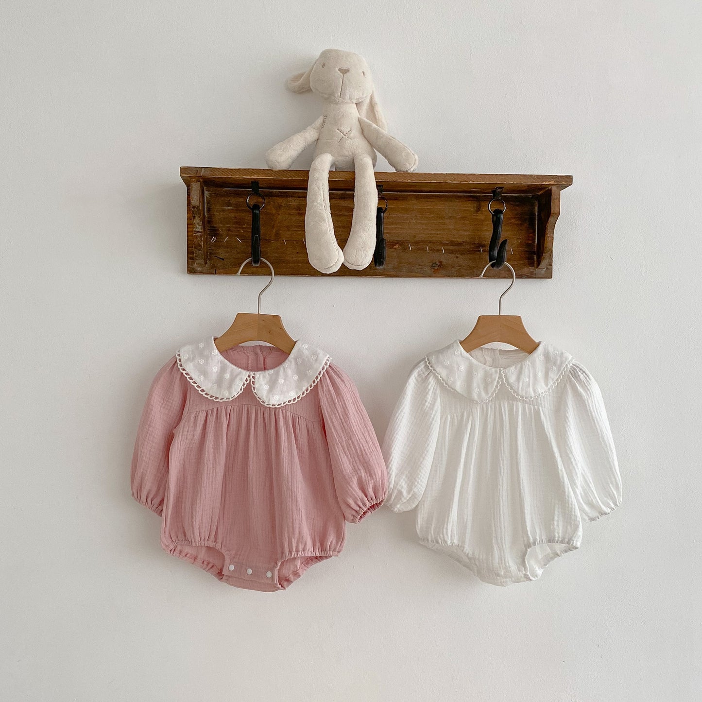 Baby Girl Cotton Peter Pan Collar Romper